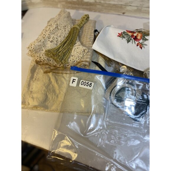 Slow Stitch Junk Journal Kit Vtg Neutral Fabric Remnants Sewing Crafts Stickers - Picture 8 of 9